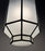 Art Deco Style Frosted White Milk Glass & Bronze Octagonal Pendant, a Pair