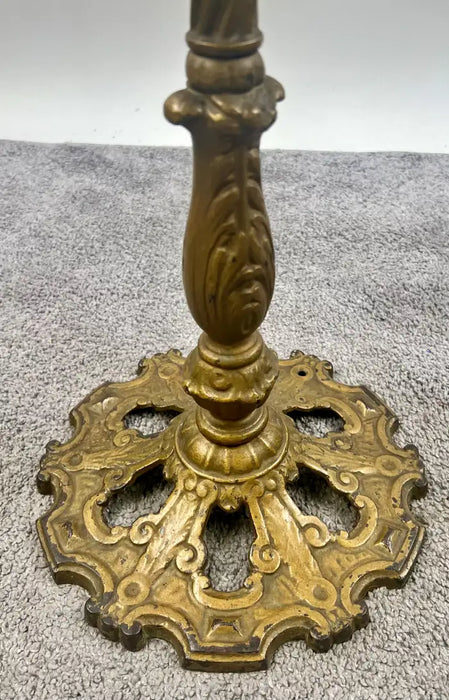 Art Nouveau Marble Top and Brass Smoking or Side Table