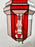 Art Deco Style White Milk and Red Glass Pendant, Lantern or Chandelier, a Pair
