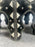 Moroccan Black & White Bone with Filigree Inlay Octagonal End Table, a Pair