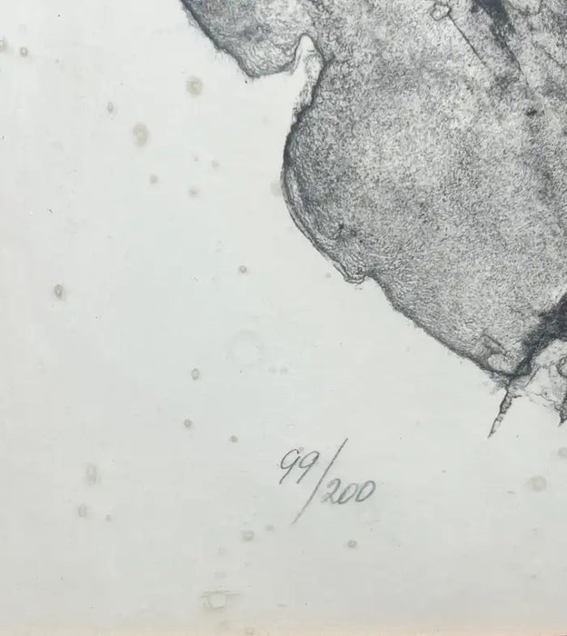 Sandu Liberman Rabbi with Young Girl Lithograph Signed, Numbered & Framed 1960's