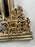 Neoclassical Revival Champagne Gold Large Mirror with Urn and Floral Pediment