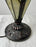Art Nouveau Tiffany Style Brown & Green Stained Glass Table Lamp, a Pair
