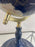 20th Century Lapis Blue Gemstone World Globe with Gilt Meridian Stand
