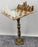 Victorian Revival Chess Table & Pieces with Marble Top & Bronze Base