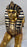 Egyptian Hand Painted Gold Sphinx Statue