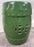 Vintage Chinoiserie Emerald Green Glazed Ceramic Drum Garden Stool or Pedestal