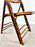 Mid Century Modern Organic Hand Crafted Bamboo Folding Chair, Set of 4