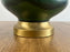Mid-Century Modern Green Malachite Teardrop Design Table Lamp w Custom Shade