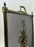 Antique French Art Nouveau Brass Firescreen with Floral & Ribbon Bouquet