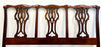 Baker Furniture Chippendale Style Carved Mahogany Queen pierced splat Headboard