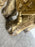 Large Sculptural Elephant Table Base in Carved resin w Antique Gilt Finish