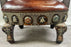 Portuguese Colonial Style Leather & Filigree Design Throne Chair