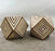 Art Deco Style Brown & White Sculptural Resin & Walnut Side or End Table, a Pair