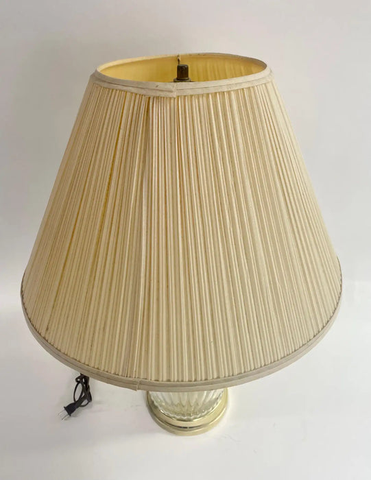 Midcentury Hollywood Regency Style Glass Table Lamp