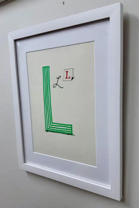 David Hockney — Letter L from Hockney’s Alphabet, 1991 - Lithograph, Framed 1991