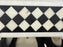Art Deco Style Black & White Resin Diamond Design Wall or Console Mirror, a pair