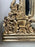 Neoclassical Revival Champagne Gold Large Mirror with Urn and Floral Pediment