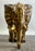 Large Sculptural Elephant Table Base in Carved resin w Antique Gilt Finish