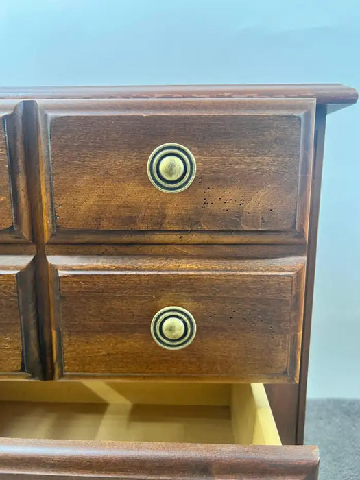 Traditional American Broyhill Cherry Wood 2 Drawers Nightstand, a Pair