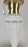 Lenox Empire Style Fluted Column White Porcelain & Brass Table Lamp, a Pair