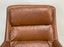 Swedish Mid Century Modern Brown Faux Leather Lounge Chair & Ottoman