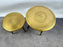 Mid Century Modern Brass Round Nest Side Table, Set of 2