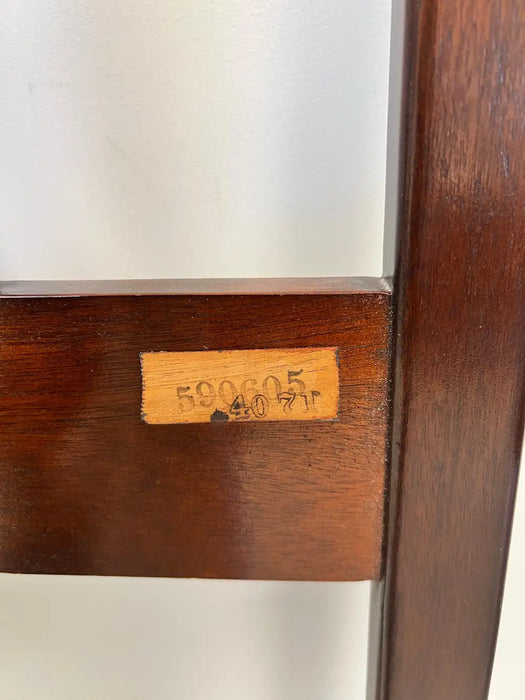 Baker Furniture Chippendale Style Carved Mahogany Queen pierced splat Headboard