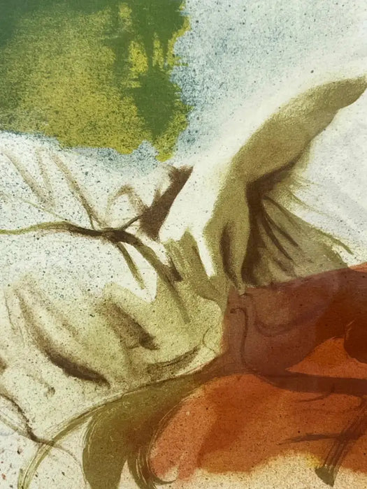 Sandu Liberaman "Tender Love" Lithograph Hand Signed , Numbered and Framed 1960's