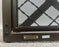 Art Deco Style Black & Bronzed Metal Two-Door & Diamond Design Fireplace Screen