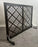 Art Deco Style Black & Bronzed Metal Two-Door & Diamond Design Fireplace Screen