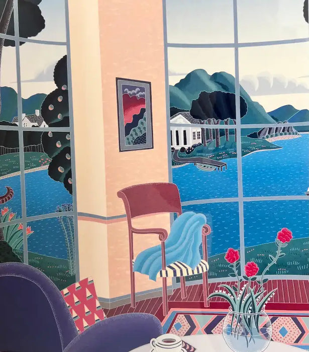 Thomas Mcknight Yellow Music Room Lithograph , Framed 1980's