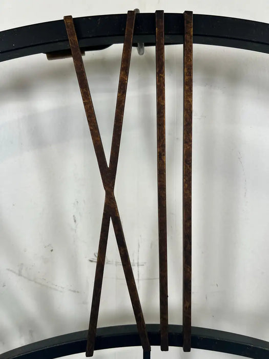 Vintage Industrial Howard Miller "Postema" 49" Oversized Wrought-Iron Wall Clock