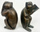 Vintage Brass Monkey Reading Book Figurine & Paperweight , a Pair