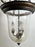 French Regency Style Bell Jar Pendant with Seeded Glass and Acanthus Leaf Bronze
