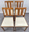 Mid Century Modern White Faux Leather and Carved Walnut Folding Chair, Set of 4