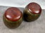 Mid-Century Modern Style Bronze Ottoman or Stool with Leather Top, a Pair