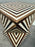 Art Deco Style Sculptural White & walnut Resin Side or End Table, a Pair
