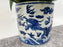 Chinese Qing Dynasty Style Blue & White Dragon Motif Porcelain Planter