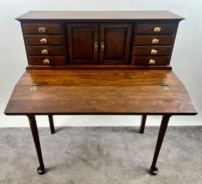 Queen Anne Style Pennsylvania House Secretary Writing Desk in Cherry Wood