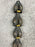 Art Nouveau Two Arms Bronze w Frosted Milk Glass Shades Wall Sconce, a set of 3