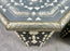 Moroccan Black & White Bone with Filigree Inlay Octagonal End Table, a Pair