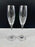 Faberge Atelier Bristol Crystal 10 inch Champagne Flutes, a Set of 2