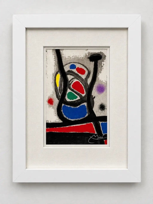 Joan Miro Oiseau Solaire, Oiseau Lunaire 1967 Color Lithograph Hand Signed, COA 1967