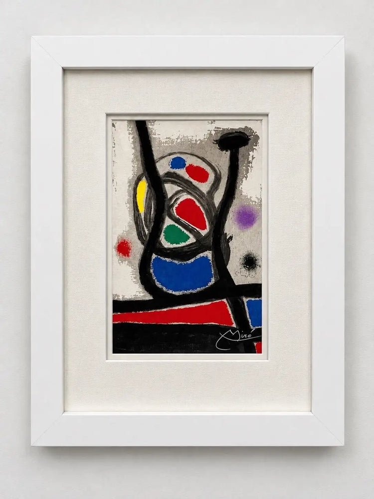 Joan Miro Oiseau Solaire, Oiseau Lunaire 1967 Color Lithograph Hand Signed, COA 1967
