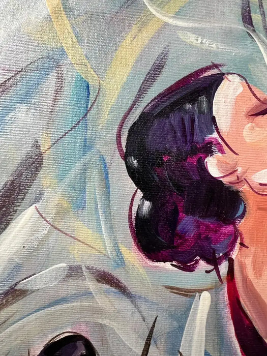 Figurative Oil on Canvas Painting Titled " Pasion Tanguera " Hand Signed Dated 2011