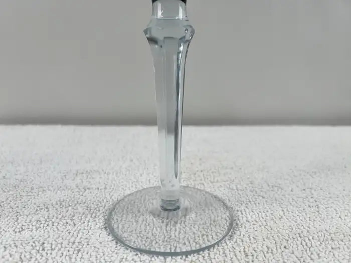 Rare Murano Glass Decanter in Cobalt Blue with Jewel-Tone StemGlasses Set, 7 Pcs