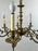 French Louis XVI Revival Style Brass Chandelier - 6 Arms