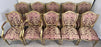 French Louis XVI Style Gilt & Plum Damask Pattern Upholstery Dining Chairs 10pcs