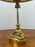 Vintage Empire Style Brass Fluted Crystal Column Table Lamp 1970's , a Pair